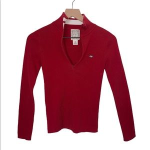 Vintage Ralph Lauren Classic Flag Emblem Pullover Half-Zip Knit Small